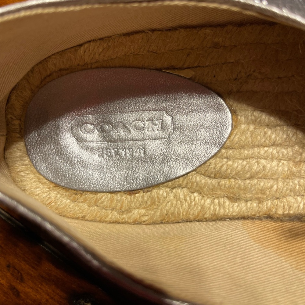 Coach | Ramira Espadrilles Gunmetal Glitter Lace-ups - Picture 7 of 10